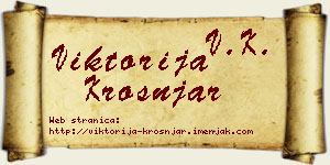 Viktorija Krošnjar vizit kartica